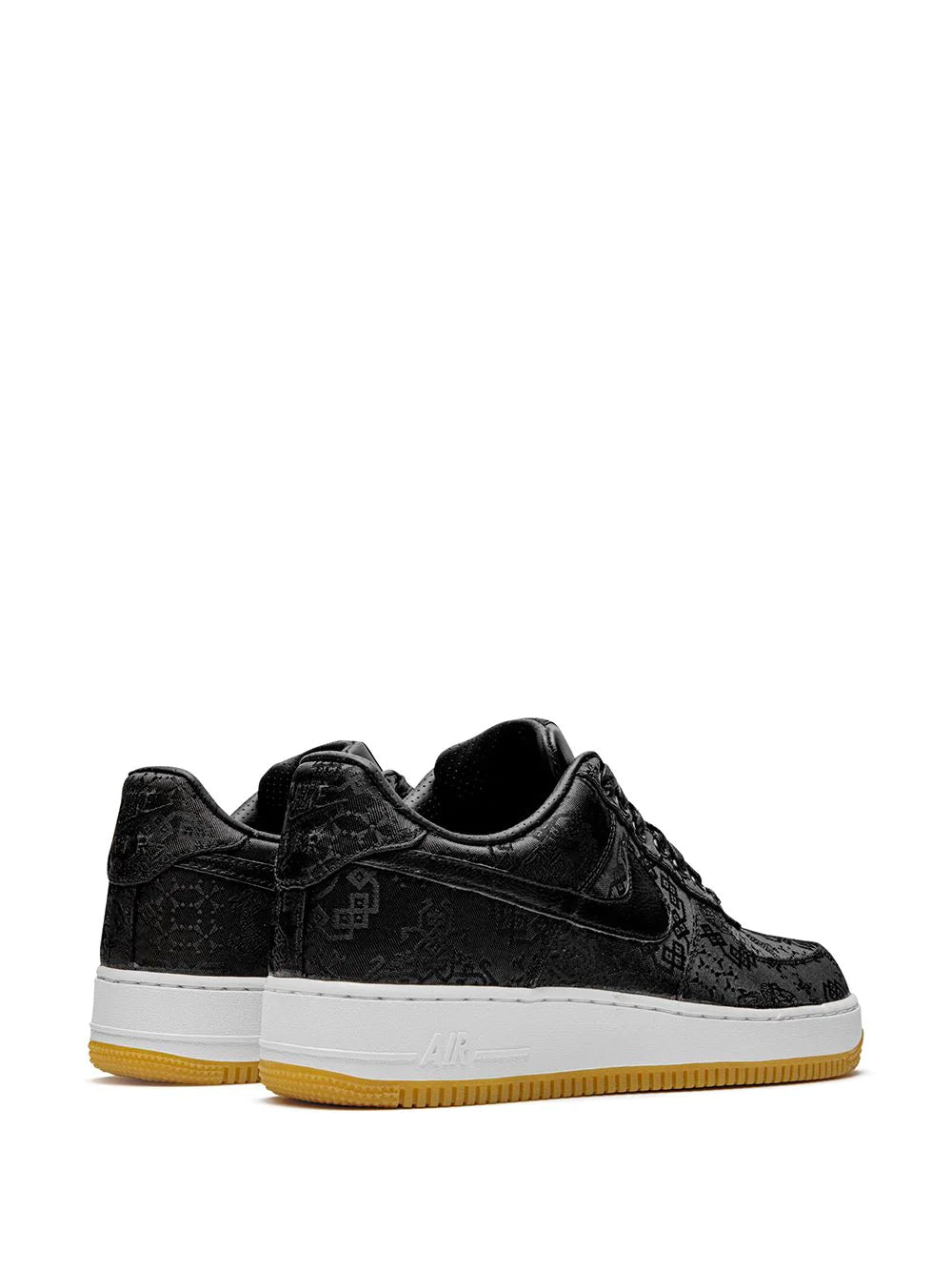 Shoellist | Nike x Fragment x Clot Air Force 1 07 Black Silk sneakers