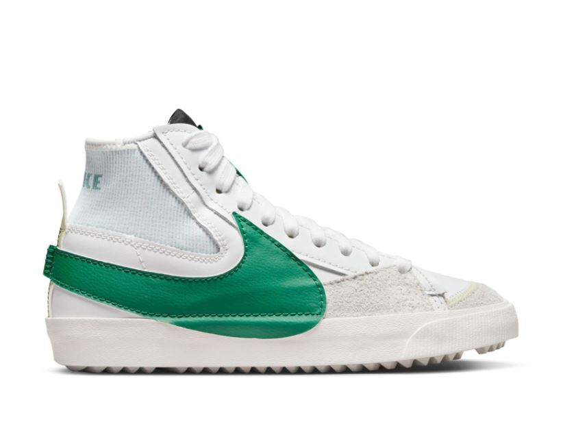 Nike Blazer Mid '77 Jumbo trainers in white and green